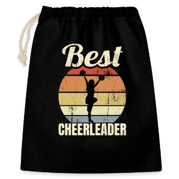 Best Cheerleader - Geschenkbeutel aus Baumwolle (40 x 50 cm) - Schwarz - Vorne