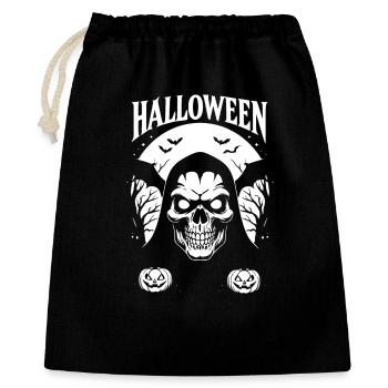 Halloween Skull in Hood Style - Gift Bag 40 x 50 cm - black - Front