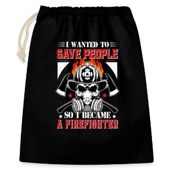 Fire brigade - Gift Bag 40 x 50 cm - black - Front