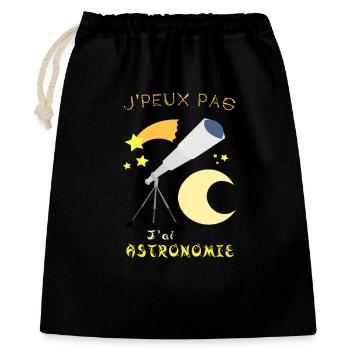 j'peux pas j'ai astronomie - Sac cadeau 40 x 50 cm - noir - Devant