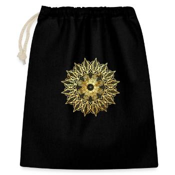 Golden geometric lace pattern - Gift Bag 40 x 50 cm - black - Front
