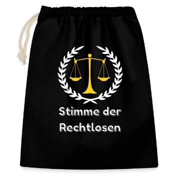 La Voix des démunis - Défenseur de la justice - Sac cadeau 40 x 50 cm - noir - Devant