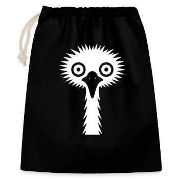 Funny Bouquet Emu Head Shaggy Hairstyle Whimsical - Gift Bag 40 x 50 cm - black - Front