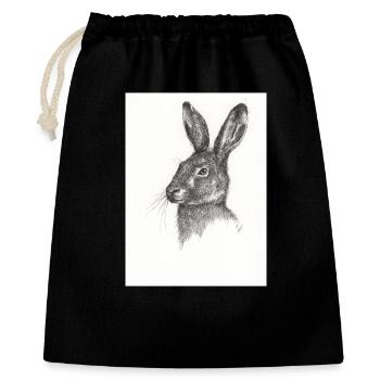 Pas juste un autre lapin - Sac cadeau 40 x 50 cm - noir - Devant