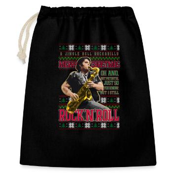 Jingle Bell Rockabilly Noël RHPS Eddie - Sac cadeau 40 x 50 cm - noir - Devant
