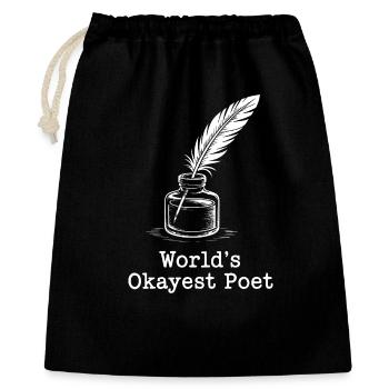 Okayste Dichter-Tintenflasche - Geschenkbeutel aus Baumwolle (40 x 50 cm) - Schwarz - Vorne