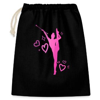 Twirleuse pink hearts - Gift Bag 40 x 50 cm - black - Front