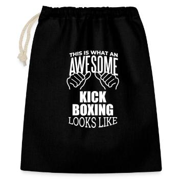 Kickboxing - Sac cadeau 40 x 50 cm - noir - Devant