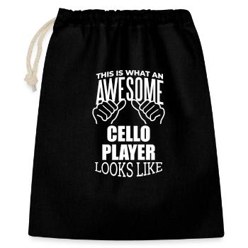 violoncelle - Sac cadeau 40 x 50 cm - noir - Devant