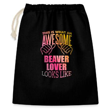 Castor - Sac cadeau 40 x 50 cm - noir - Devant