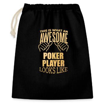 poker - Sac cadeau 40 x 50 cm - noir - Devant