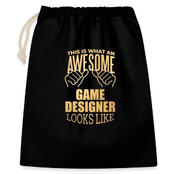 Game Designer - Gift Bag 40 x 50 cm - black - Front