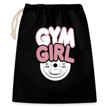 Gym Girl Barbell Power Pink - Gift Bag 40 x 50 cm - black - Front
