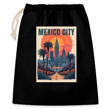 Mexico City – Zócalo and Aztec History - Gift Bag 40 x 50 cm - black - Front