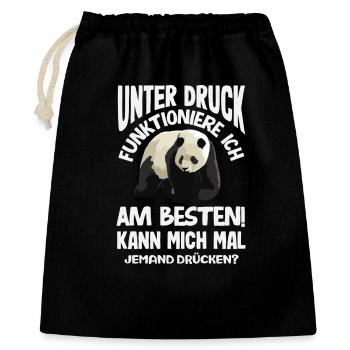Je fonctionne mieux sous pression - Sac cadeau 40 x 50 cm - noir - Devant
