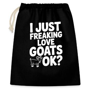 I Just Freaking Love Goats Ok? - Gift Bag 40 x 50 cm - black - Front