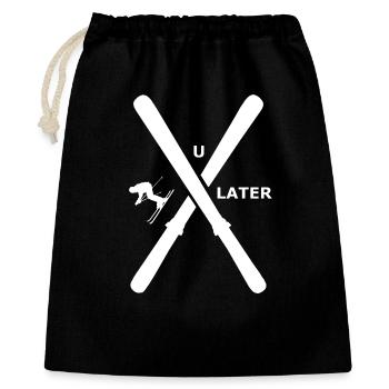 Skiing - Ski you later - Gift Bag 40 x 50 cm - black - Front