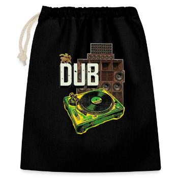 Dub Reggae Soundsystem Plattenspieler - Geschenkbeutel aus Baumwolle (40 x 50 cm) - Schwarz - Vorne