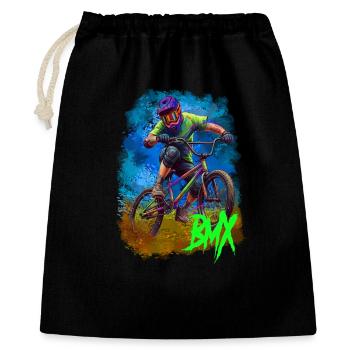 BMX  - Geschenkbeutel aus Baumwolle (40 x 50 cm) - Schwarz - Vorne