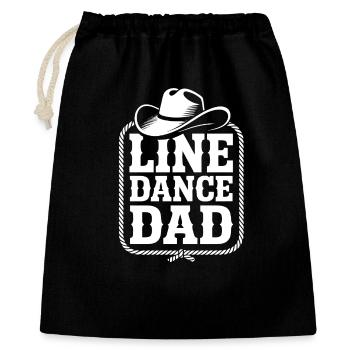 Motif Papa-Cowboy en Line Danse - Sac cadeau 40 x 50 cm - noir - Devant