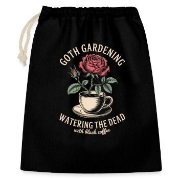 Goth Gardening Kaffee-Rosenbecher - Geschenkbeutel aus Baumwolle (40 x 50 cm) - Schwarz - Vorne