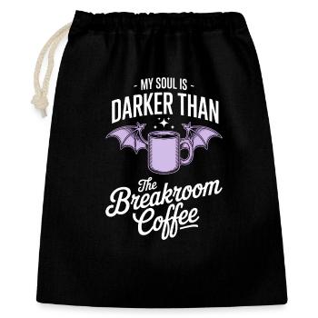 Darker Soul Pausenraum-Kaffee-Tee - Geschenkbeutel aus Baumwolle (40 x 50 cm) - Schwarz - Vorne