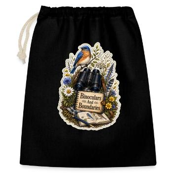 Jumelles et nuages limites - Sac cadeau 40 x 50 cm - noir - Devant