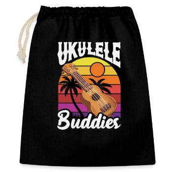 Retro Ukulele Buddies Vintage Hawaiian Musician - Gift Bag 40 x 50 cm - black - Front