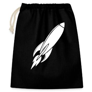 rocket - Gift Bag 40 x 50 cm - black - Front