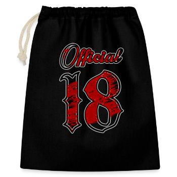 Officially 18 years - Gift Bag 40 x 50 cm - black - Front