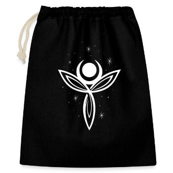 Göttin Mondgöttin Trinity Triquetra - Geschenkbeutel aus Baumwolle (40 x 50 cm) - Schwarz - Vorne