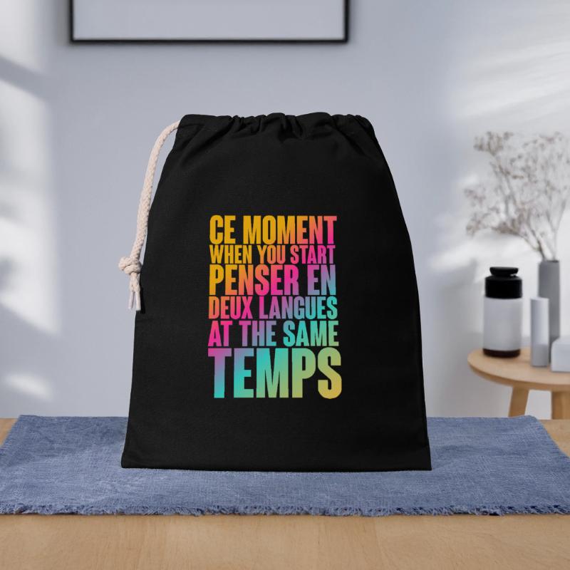 Temps de réflexion multilingue Imprimer Sac cadeau 40 x 50 cm
