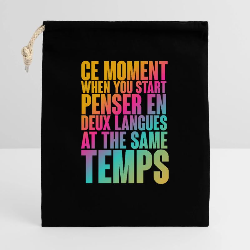 Temps de réflexion multilingue Imprimer Sac cadeau 40 x 50 cm