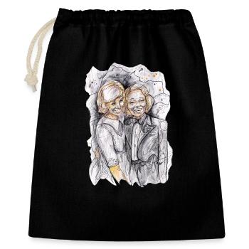 H+M Illustration Watercolor carographic - Gift Bag 40 x 50 cm - black - Front