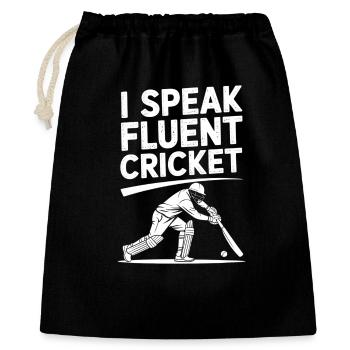 Drôle de cricket : Jeu de cricket vintage - Sac cadeau 40 x 50 cm - noir - Devant