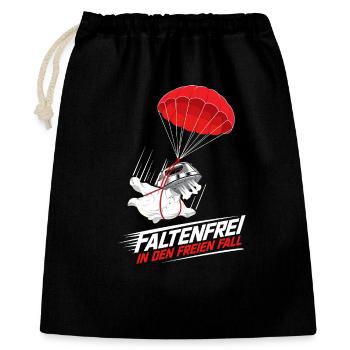 Fallschirm Bügeln Extremsport - Geschenkbeutel aus Baumwolle (40 x 50 cm) - Schwarz - Vorne