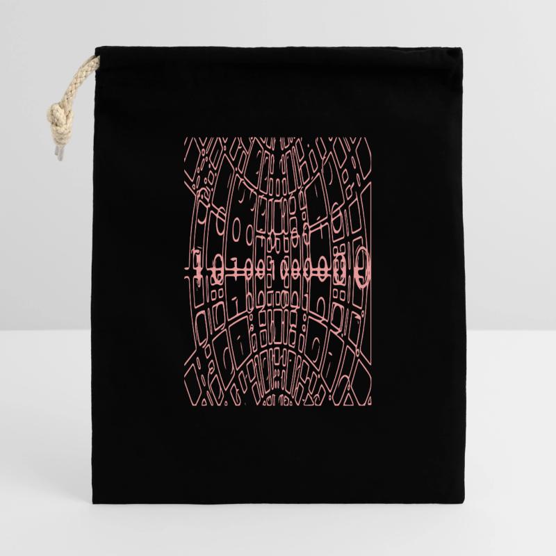 Binary Code Abstract (pink) Gift Bag 40 x 50 cm