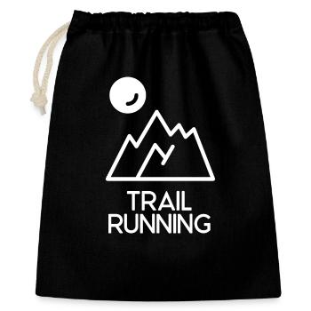 Trailrunning - Geschenkbeutel aus Baumwolle (40 x 50 cm) - Schwarz - Vorne