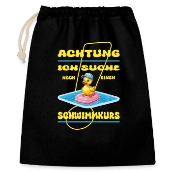 Non-swimmer duck - Gift Bag 40 x 50 cm - black - Front