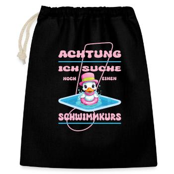 Cute Non-Swimmer Duck - Gift Bag 40 x 50 cm - black - Front