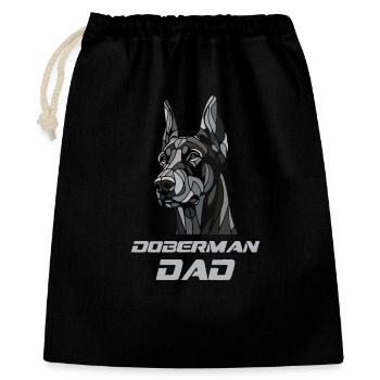 Tête de chien doberman dad - Sac cadeau 40 x 50 cm - noir - Devant