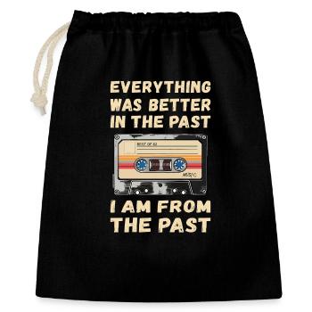 Everything was better in the old days cassette - Gift Bag 40 x 50 cm - black - Front