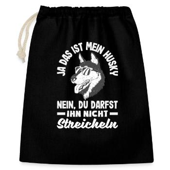 Funny Husky Husky Owner Husky Owner Gift - Gift Bag 40 x 50 cm - black - Front