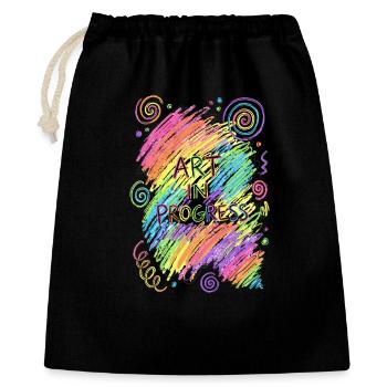 Gribouillis Art en cours - Sac cadeau 40 x 50 cm - noir - Devant