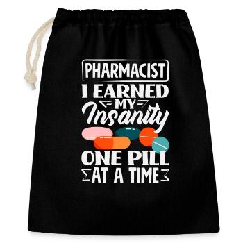 Apotheker Pharmazeutisch-technischer - Geschenkbeutel aus Baumwolle (40 x 50 cm) - Schwarz - Vorne
