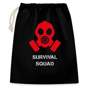 Biohazard Gas Mask Cyberpunk Design - Gift Bag 40 x 50 cm - black - Front