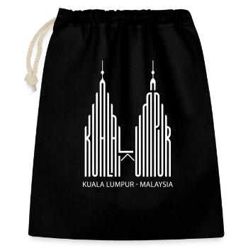 Kuala Lumpur, Voyage en Malaisie Touristes Malaisiens - Sac cadeau 40 x 50 cm - noir - Devant