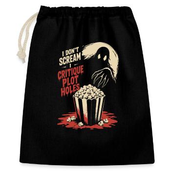 Critique Plot Holes Horror - Geschenkbeutel aus Baumwolle (40 x 50 cm) - Schwarz - Vorne