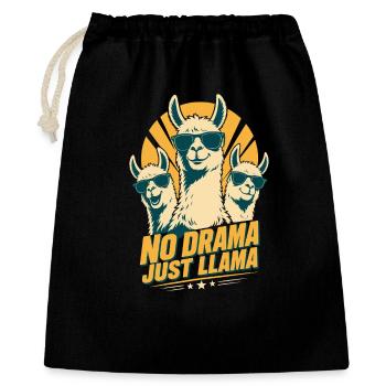 No Prob Llama Horror Retro Design - Geschenkbeutel aus Baumwolle (40 x 50 cm) - Schwarz - Vorne