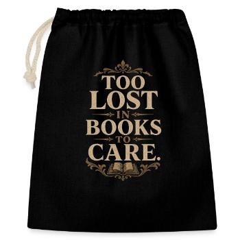 Dark Academia Book Love Vintage Reader - Sac cadeau 40 x 50 cm - noir - Devant